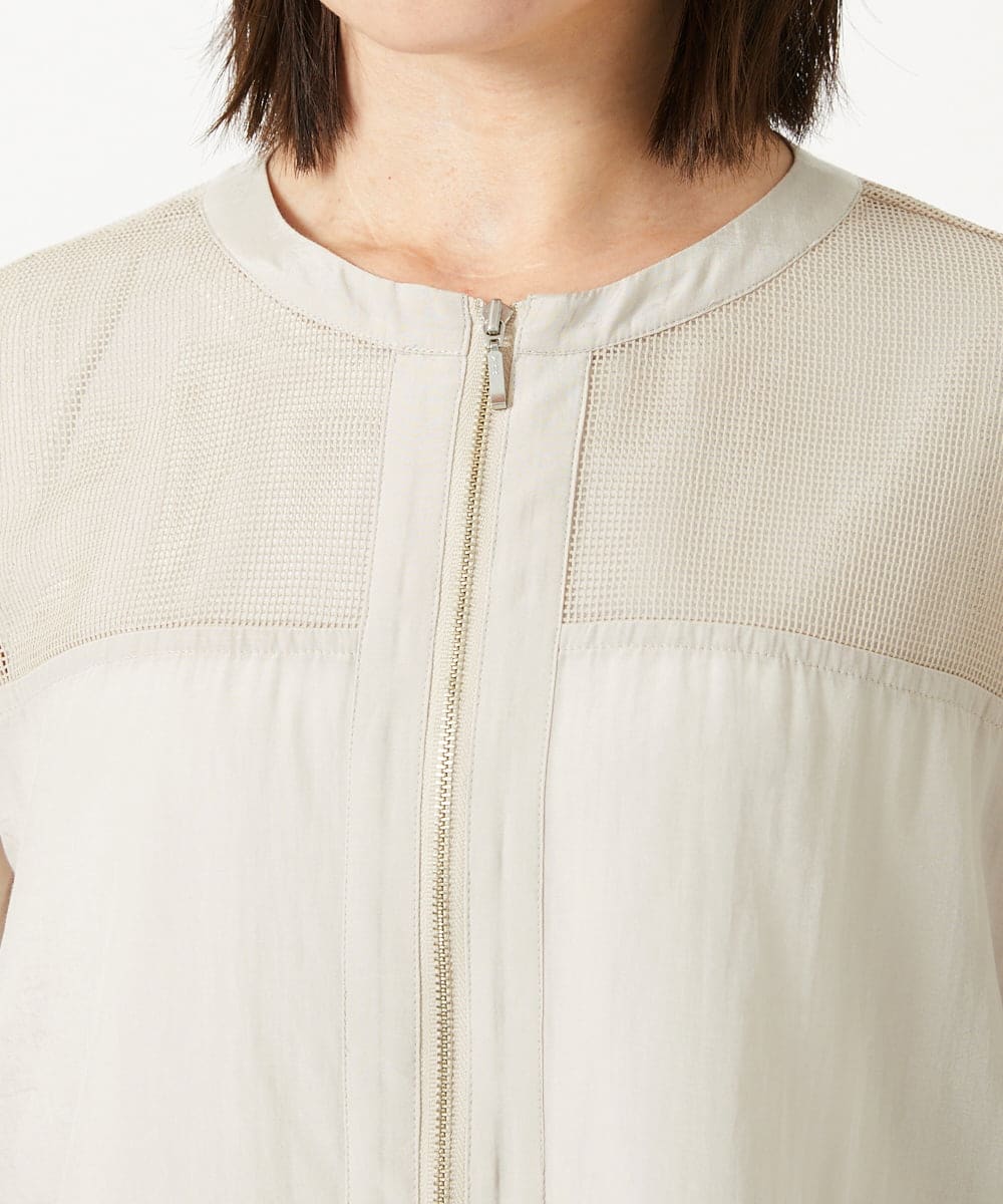 PHJHD44330 GEORGES RECH(小さいサイズ)(メゾン ドゥ サンク) メッシュコンビシアーブルゾン ベージュ