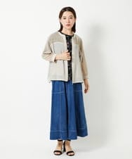 PHJHD44330 GEORGES RECH(小さいサイズ)(メゾン ドゥ サンク) メッシュコンビシアーブルゾン ベージュ