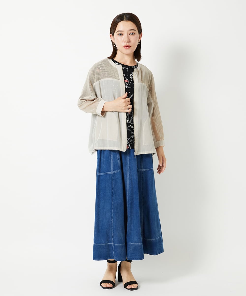 PHJHD44330 GEORGES RECH(小さいサイズ)(メゾン ドゥ サンク) メッシュコンビシアーブルゾン ベージュ