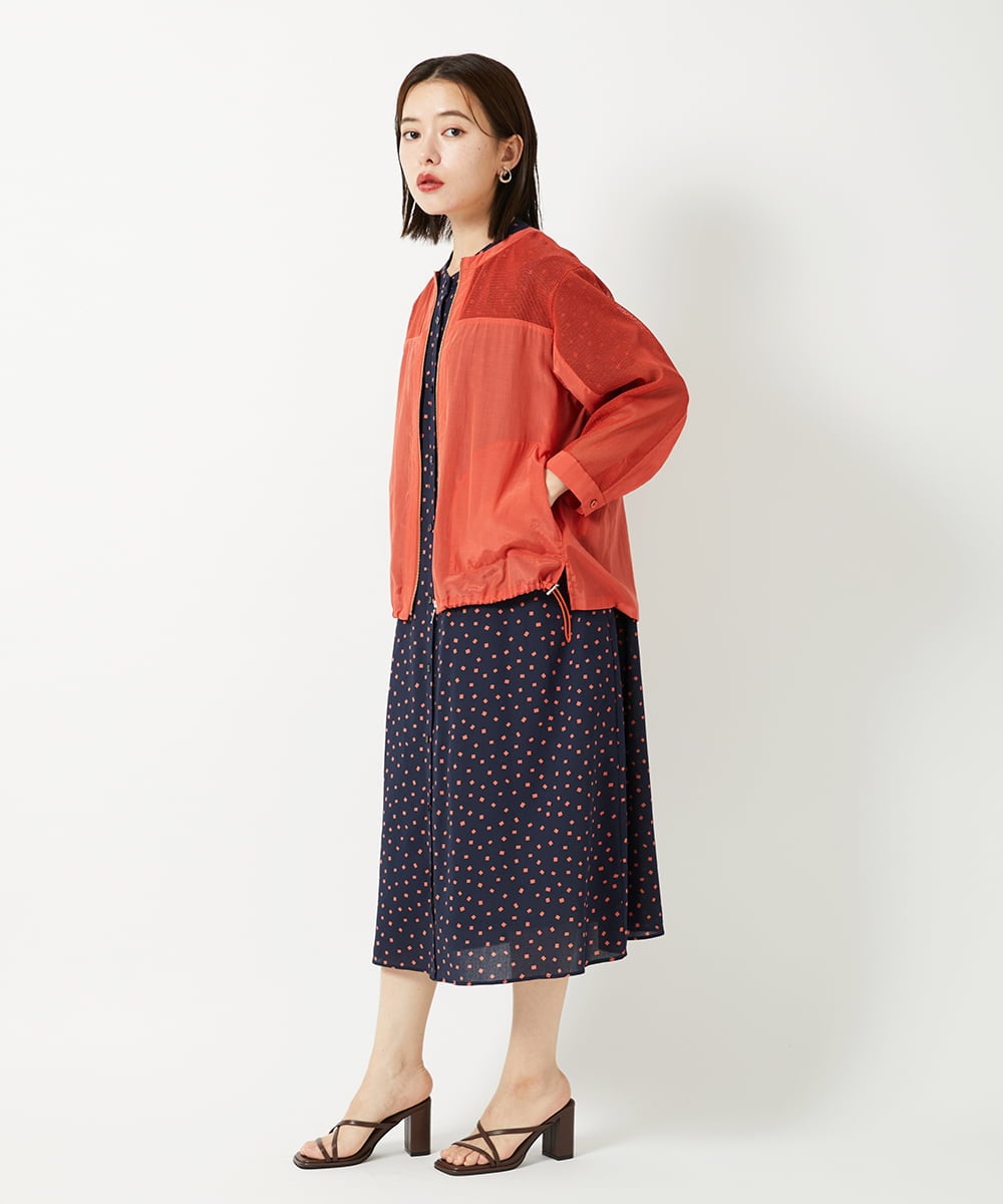 PHJHD44330 GEORGES RECH(小さいサイズ)(メゾン ドゥ サンク) メッシュコンビシアーブルゾン ベージュ