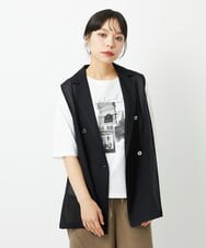 PHJHE60330 GEORGES RECH(小さいサイズ)(メゾン ドゥ サンク) ダブルブレストシアージレ ブラック