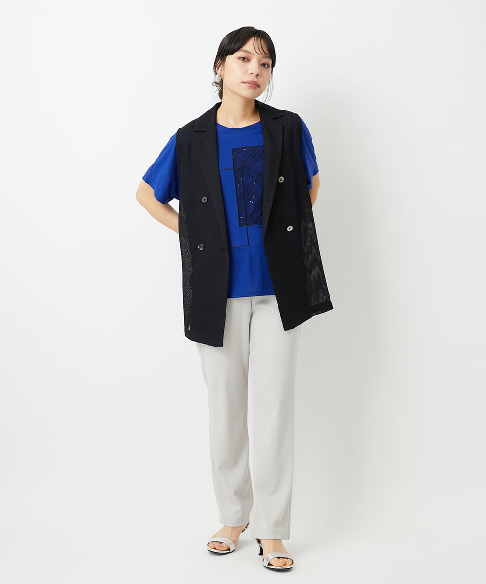 PHJHE60330 GEORGES RECH(小さいサイズ)(メゾン ドゥ サンク) ダブルブレストシアージレ ブラック