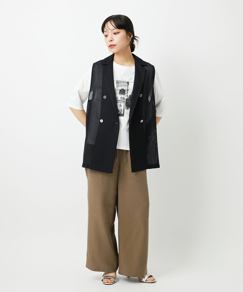 PHJHE60330 GEORGES RECH(小さいサイズ)(メゾン ドゥ サンク) ダブルブレストシアージレ ブラック