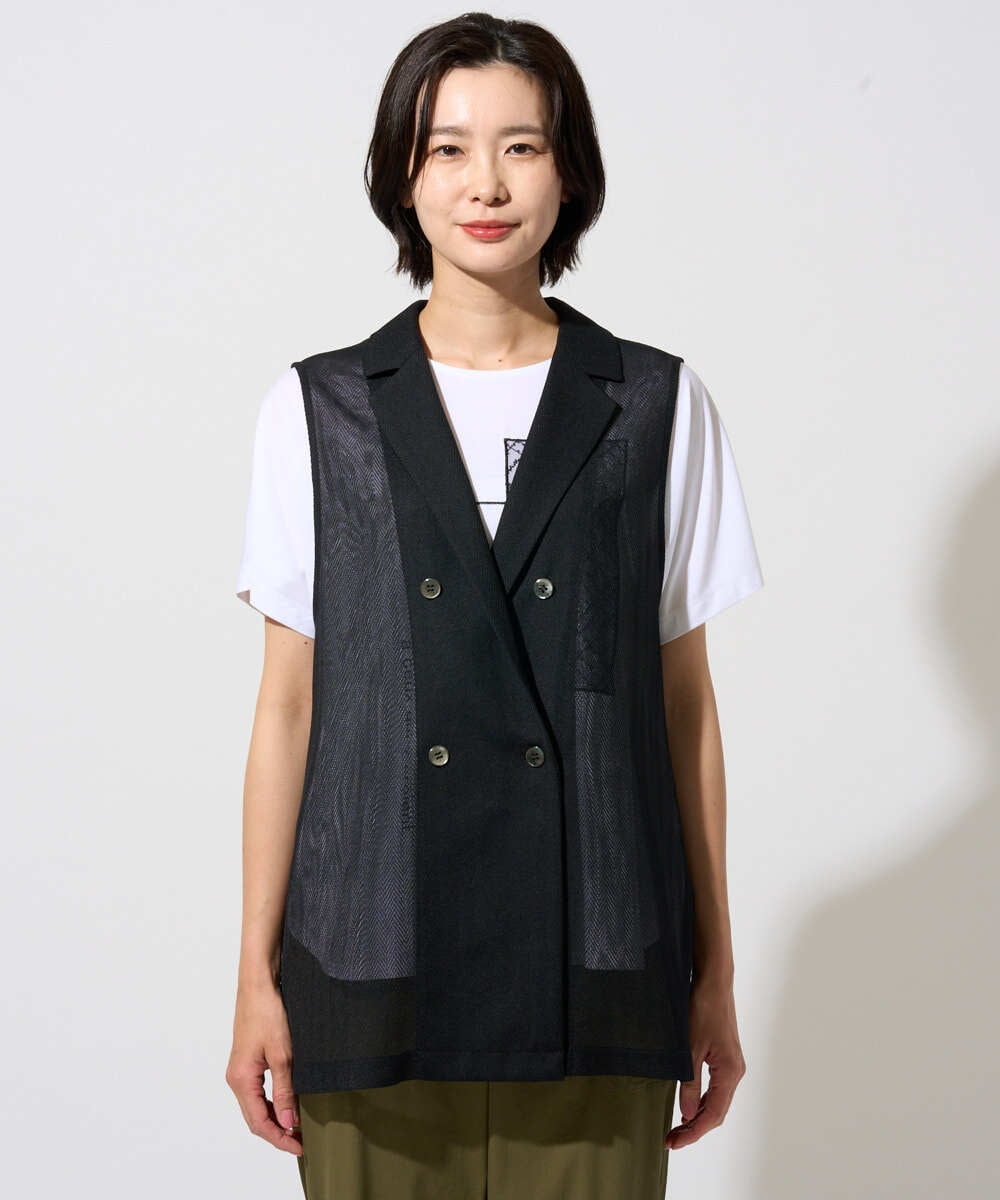 PHJHE60330 GEORGES RECH(小さいサイズ)(メゾン ドゥ サンク) ダブルブレストシアージレ ブラック
