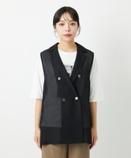 PHJHE60330 GEORGES RECH(小さいサイズ)(メゾン ドゥ サンク) ダブルブレストシアージレ ブラック