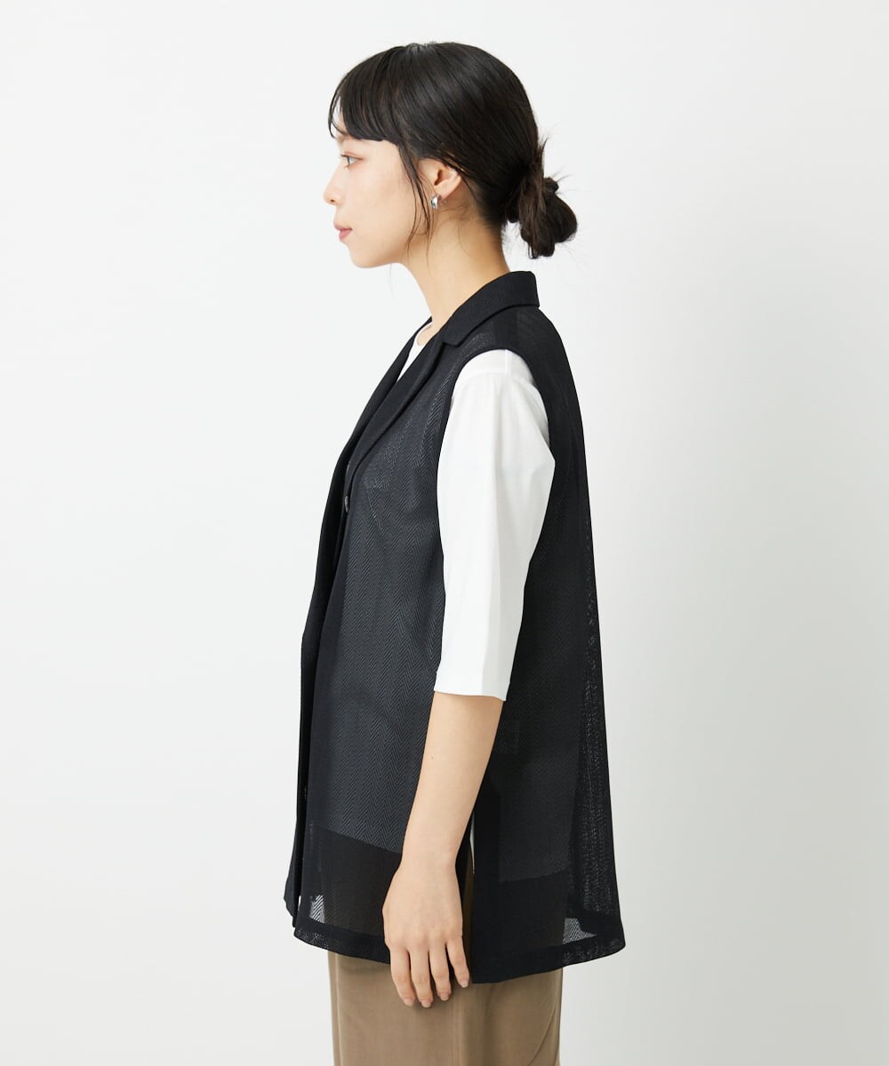 PHJHE60330 GEORGES RECH(小さいサイズ)(メゾン ドゥ サンク) ダブルブレストシアージレ ブラック