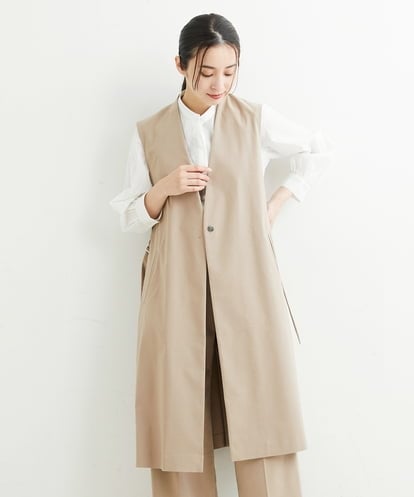 PHJHT01390  [セットアップ対応]スマッシュリネンサイドスリットジレ