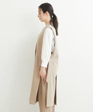 PHJHT01390 GEORGES RECH(小さいサイズ)(メゾン ドゥ サンク) [セットアップ対応]スマッシュリネンサイドスリットジレ ベージュ