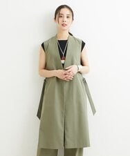 PHJHT01390 GEORGES RECH(小さいサイズ)(メゾン ドゥ サンク) [セットアップ対応]スマッシュリネンサイドスリットジレ ベージュ
