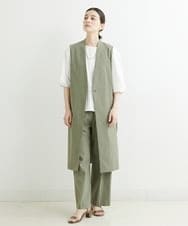 PHJHT01390 GEORGES RECH(小さいサイズ)(メゾン ドゥ サンク) [セットアップ対応]スマッシュリネンサイドスリットジレ ベージュ