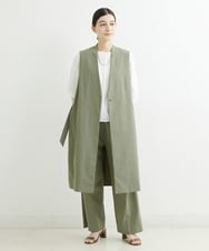 PHJHT01390 GEORGES RECH(小さいサイズ)(メゾン ドゥ サンク) [セットアップ対応]スマッシュリネンサイドスリットジレ ベージュ