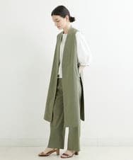 PHJHT01390 GEORGES RECH(小さいサイズ)(メゾン ドゥ サンク) [セットアップ対応]スマッシュリネンサイドスリットジレ ベージュ