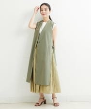 PHJHT01390 GEORGES RECH(小さいサイズ)(メゾン ドゥ サンク) [セットアップ対応]スマッシュリネンサイドスリットジレ ベージュ