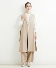 PHJHT01390 GEORGES RECH(小さいサイズ)(メゾン ドゥ サンク) [セットアップ対応]スマッシュリネンサイドスリットジレ ベージュ