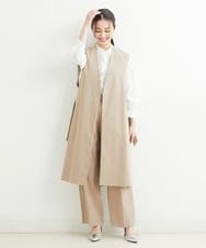 PHJHT01390 GEORGES RECH(小さいサイズ)(メゾン ドゥ サンク) [セットアップ対応]スマッシュリネンサイドスリットジレ ベージュ