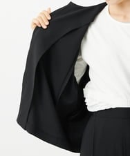 PHJJB20330 GEORGES RECH(小さいサイズ)(メゾン ドゥ サンク) [接触冷感/吸水速乾]ドルマンスリーブノーカラージャケット ブラック