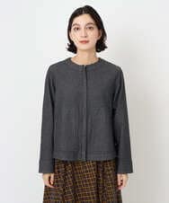 PHJJB40330 GEORGES RECH(小さいサイズ)(メゾン ドゥ サンク)  [セットアップ対応]ノーカラーブラックデニムブルゾン ブラック