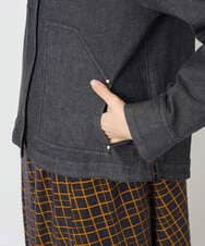 PHJJB40330 GEORGES RECH(小さいサイズ)(メゾン ドゥ サンク)  [セットアップ対応]ノーカラーブラックデニムブルゾン ブラック