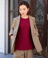 PHJJE18450 GEORGES RECH(小さいサイズ)(メゾン ドゥ サンク)  [セットアップ対応]ガングラブチェックダブルブレストジャケット ベージュ
