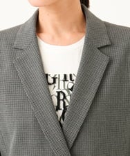 PHJJE18450 GEORGES RECH(小さいサイズ)(メゾン ドゥ サンク)  [セットアップ対応]ガングラブチェックダブルブレストジャケット ベージュ