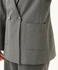 PHJJE18450 GEORGES RECH(小さいサイズ)(メゾン ドゥ サンク)  [セットアップ対応]ガングラブチェックダブルブレストジャケット ベージュ