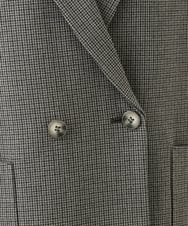 PHJJE18450 GEORGES RECH(小さいサイズ)(メゾン ドゥ サンク)  [セットアップ対応]ガングラブチェックダブルブレストジャケット ベージュ