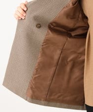 PHJJE18450 GEORGES RECH(小さいサイズ)(メゾン ドゥ サンク)  [セットアップ対応]ガングラブチェックダブルブレストジャケット ベージュ