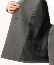 PHJJE18450 GEORGES RECH(小さいサイズ)(メゾン ドゥ サンク)  [セットアップ対応]ガングラブチェックダブルブレストジャケット ベージュ