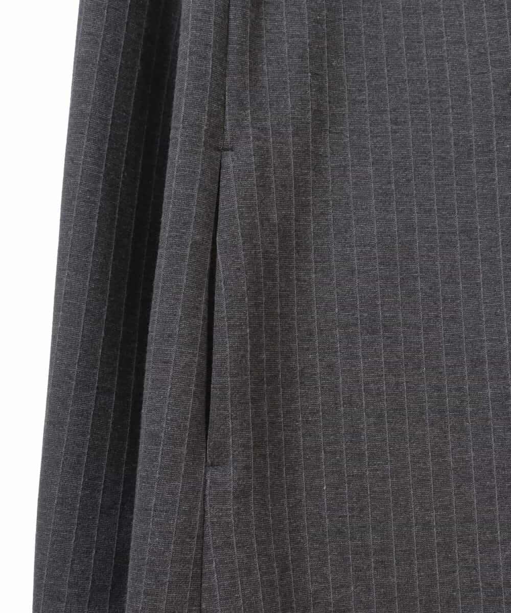 PHJJQ41390 GEORGES RECH(小さいサイズ)(メゾン ドゥ サンク) 【セットアップ対応】ポンチジャージーピンストライプジャケット ライトグレー