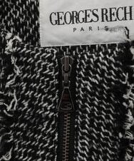 PHJJS37490 GEORGES RECH(小さいサイズ)(メゾン ドゥ サンク) ノーカラーツイードジャケット グレー系ミックス