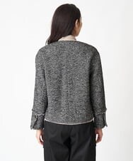 PHJJS37490 GEORGES RECH(小さいサイズ)(メゾン ドゥ サンク) ノーカラーツイードジャケット グレー系ミックス
