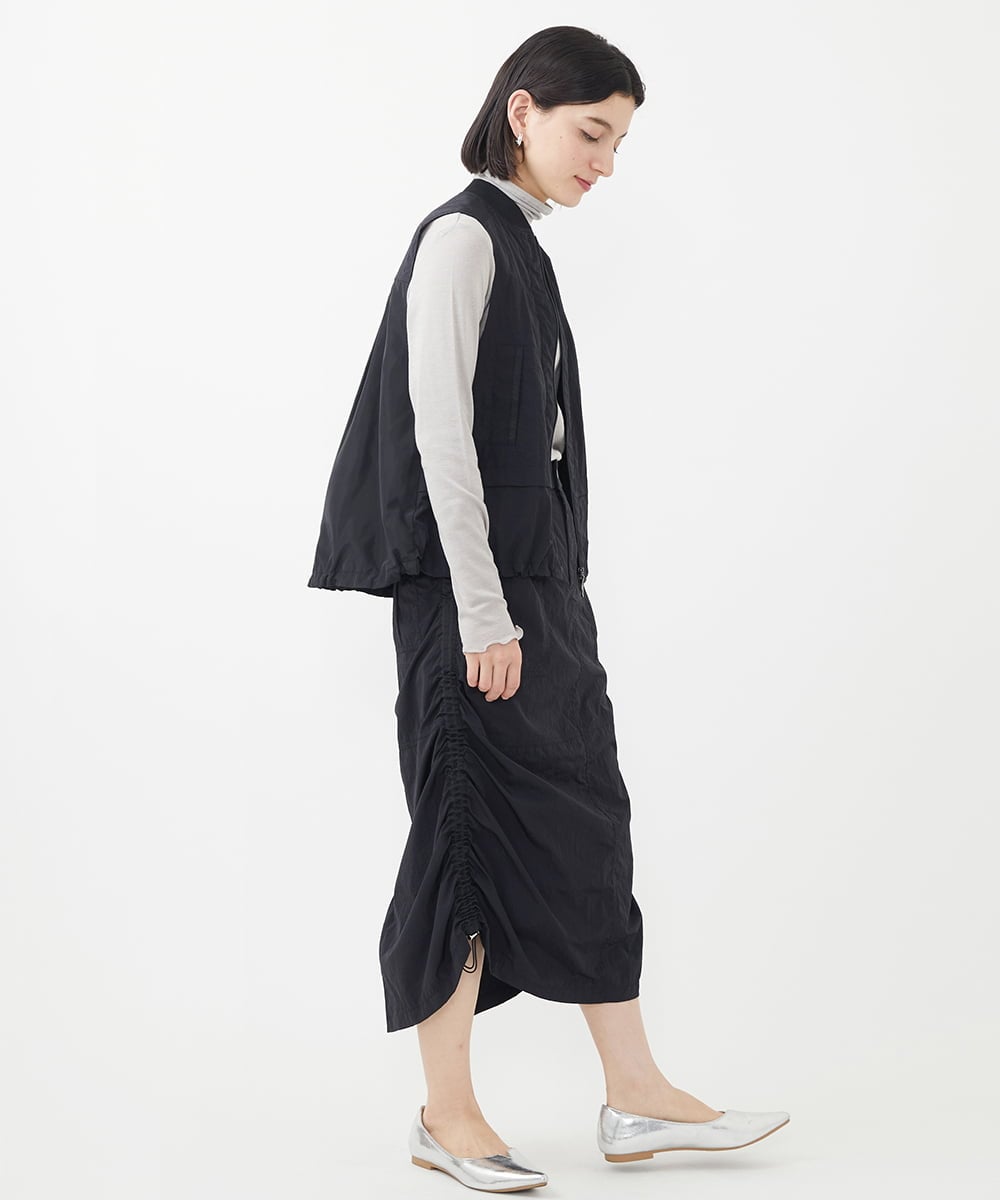 PHJJV01330 GEORGES RECH(小さいサイズ)(メゾン ドゥ サンク)  [セットアップ対応]シャンブレージップアップベスト ベージュ