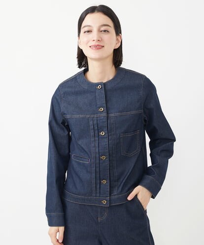 MAGLIANO】GREEN オーバーサイズ 梳かし ノーカラー リネン ジャケット 