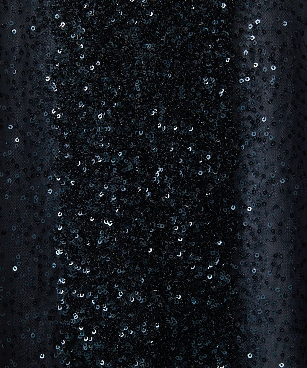 PHKAA43230 GEORGES RECH(小さいサイズ)(メゾン ドゥ サンク) スパンコール刺繍フレンチスリーブカットソー グレー