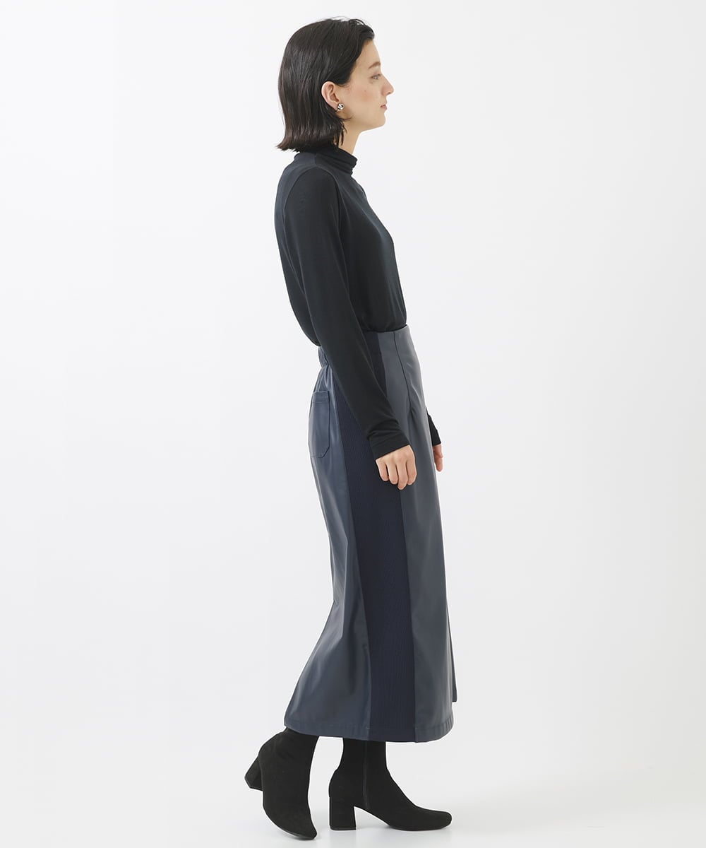 PHKAB13150 GEORGES RECH(小さいサイズ)(メゾン ドゥ サンク) カシミヤ混ボトルネックジャージーカットソー ライトグレー