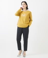 PHKAB25180 GEORGES RECH(小さいサイズ)(メゾン ドゥ サンク) ラメプリントラインストーンロゴカットソー ホワイト
