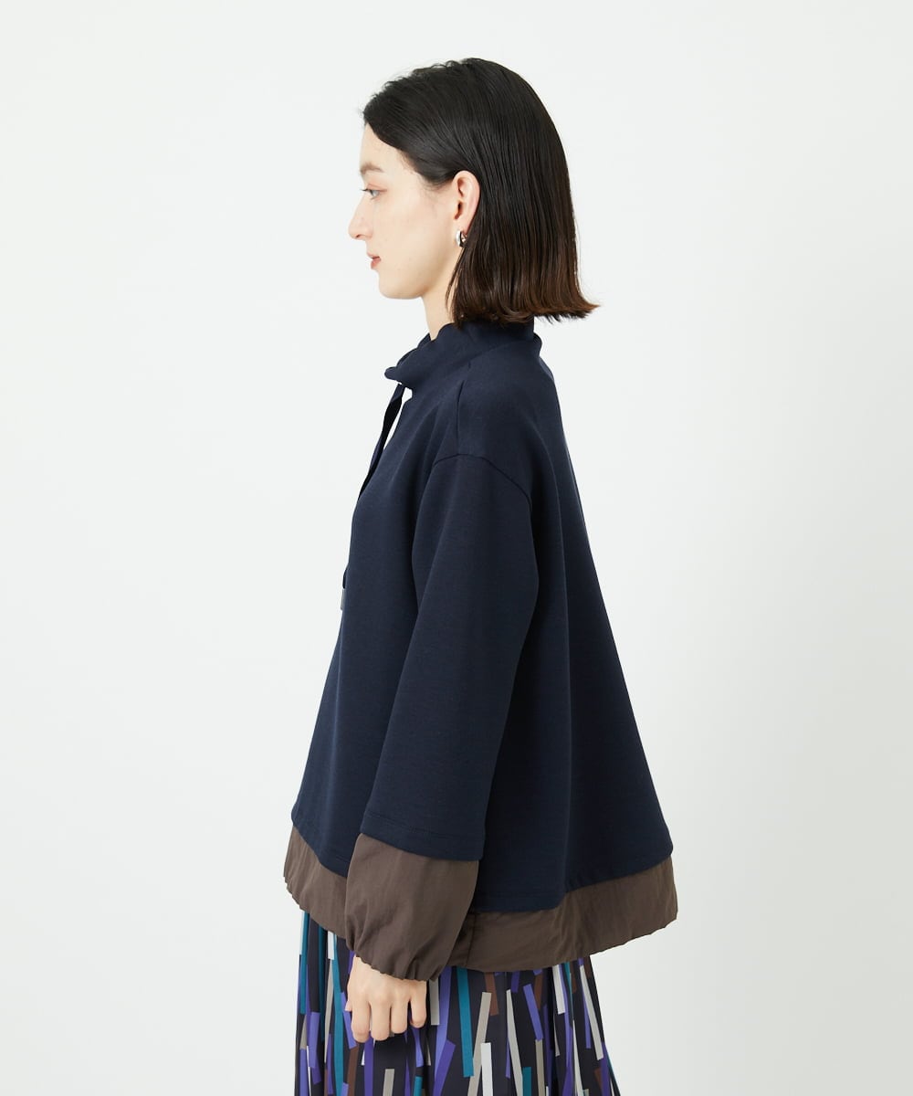 PHKAD01230 GEORGES RECH(小さいサイズ)(メゾン ドゥ サンク) ダンボールハイネックプルオーバー ネイビー