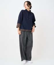 PHKAD01270 GEORGES RECH(小さいサイズ)(メゾン ドゥ サンク) ダンボールハイネックプルオーバー ネイビー