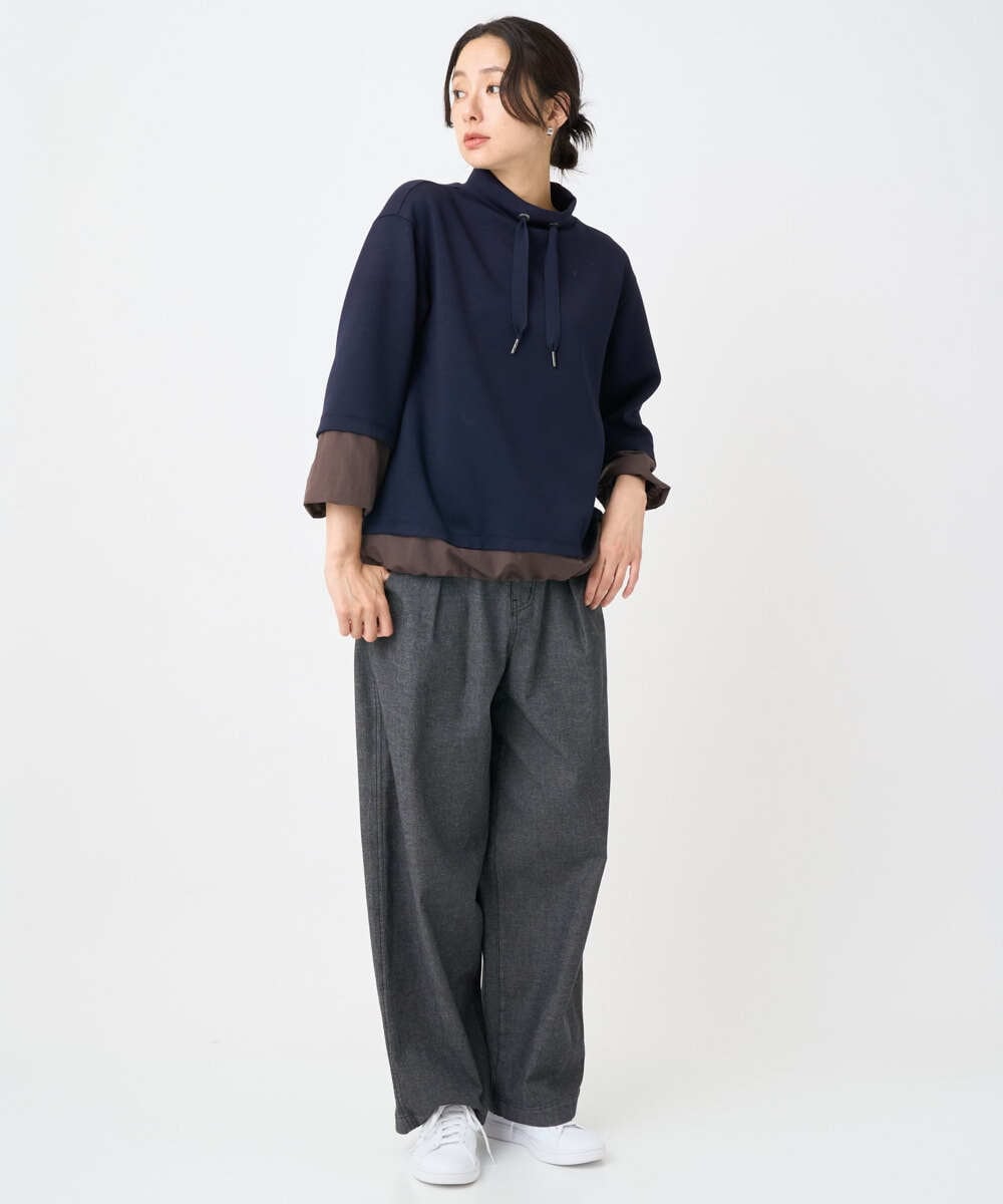PHKAD01270 GEORGES RECH(小さいサイズ)(メゾン ドゥ サンク) ダンボールハイネックプルオーバー ネイビー