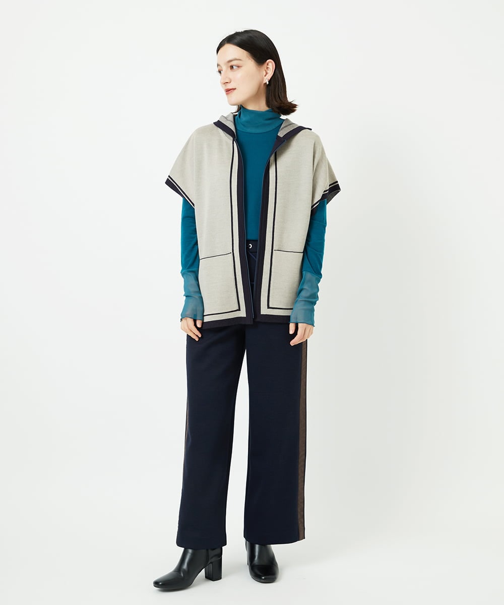 PHKAD12180 GEORGES RECH(小さいサイズ)(メゾン ドゥ サンク) カシミヤハイネックチュールカットソー グリーン