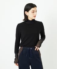 PHKAD12180 GEORGES RECH(小さいサイズ)(メゾン ドゥ サンク) カシミヤハイネックチュールカットソー グリーン