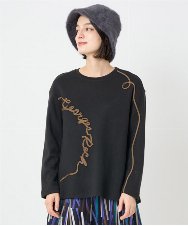 PHKAD23230 GEORGES RECH(小さいサイズ)(メゾン ドゥ サンク) ロゴポンチジャージープルオーバー ブラウン