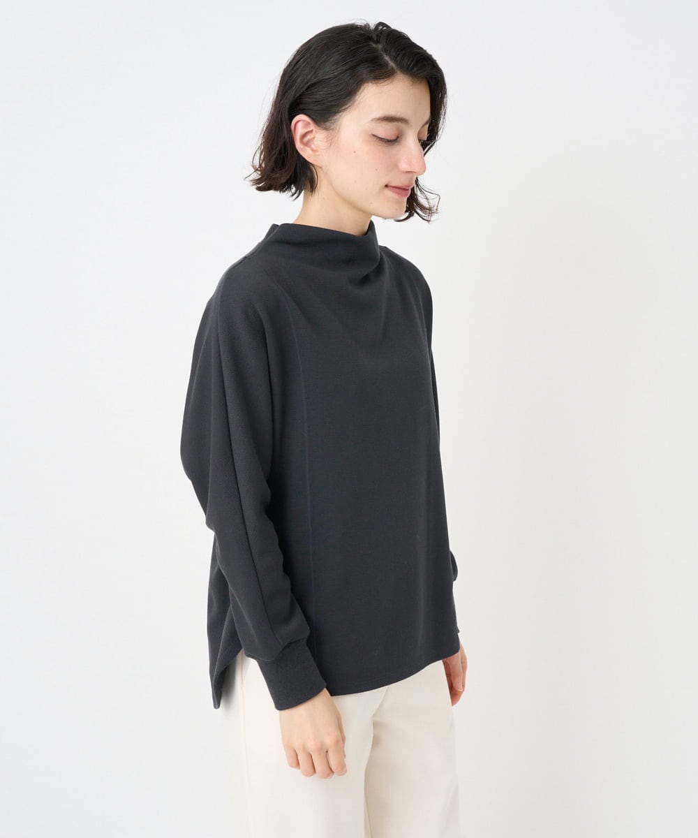 PHKAD30290 GEORGES RECH(小さいサイズ)(メゾン ドゥ サンク) [セットアップ対応]ボトルネックドルマンスリーブジャージーカットソー ダークグレー