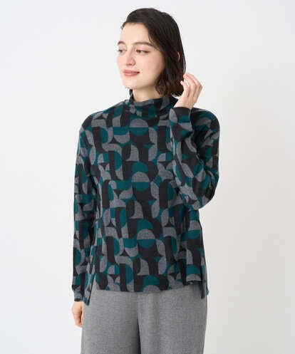 PHKAD38180 GEORGES RECH(小さいサイズ) [日本製]起毛ジャガードハイネックプルオーバー