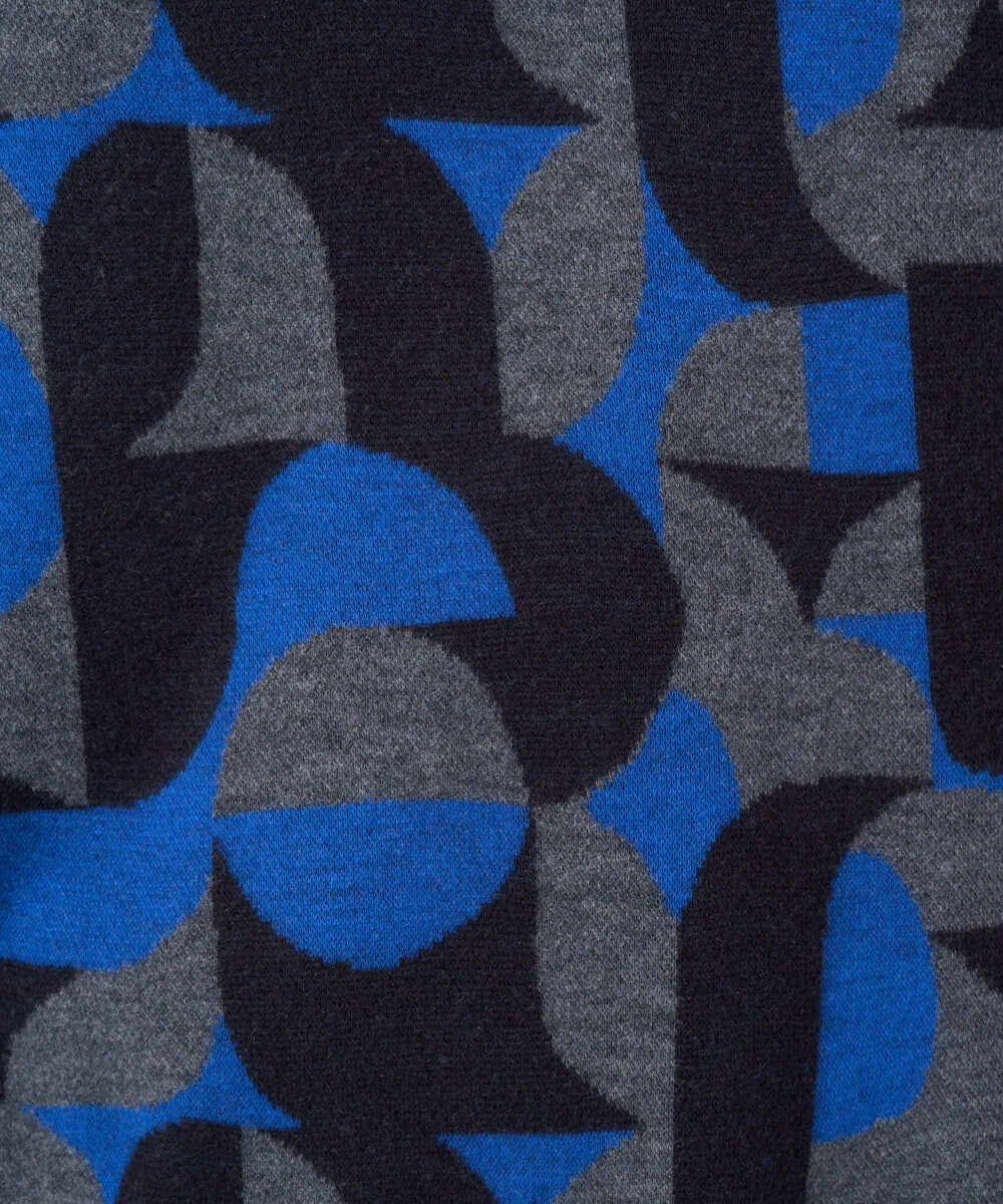 PHKAD38180 GEORGES RECH(小さいサイズ)(メゾン ドゥ サンク) [日本製]起毛ジャガードハイネックプルオーバー グリーン