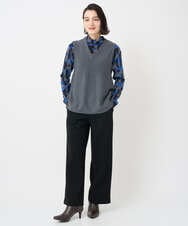 PHKAD38180 GEORGES RECH(小さいサイズ)(メゾン ドゥ サンク) [日本製]起毛ジャガードハイネックプルオーバー グリーン