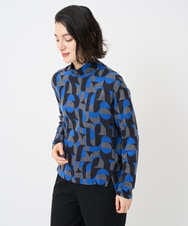 PHKAD38180 GEORGES RECH(小さいサイズ)(メゾン ドゥ サンク) [日本製]起毛ジャガードハイネックプルオーバー グリーン