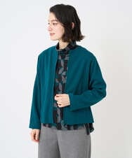 PHKAD38180 GEORGES RECH(小さいサイズ)(メゾン ドゥ サンク) [日本製]起毛ジャガードハイネックプルオーバー グリーン