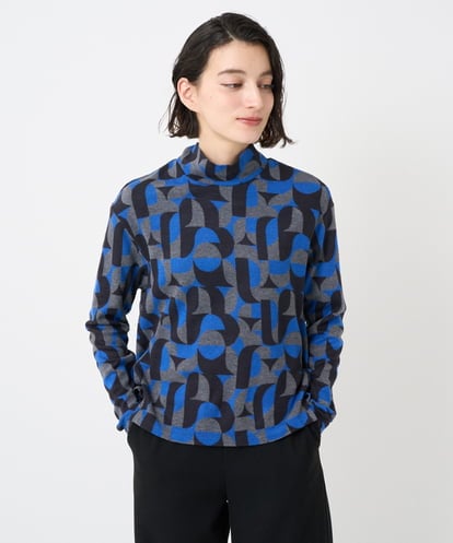 PHKAD38180 GEORGES RECH(小さいサイズ) [日本製]起毛ジャガードハイネックプルオーバー