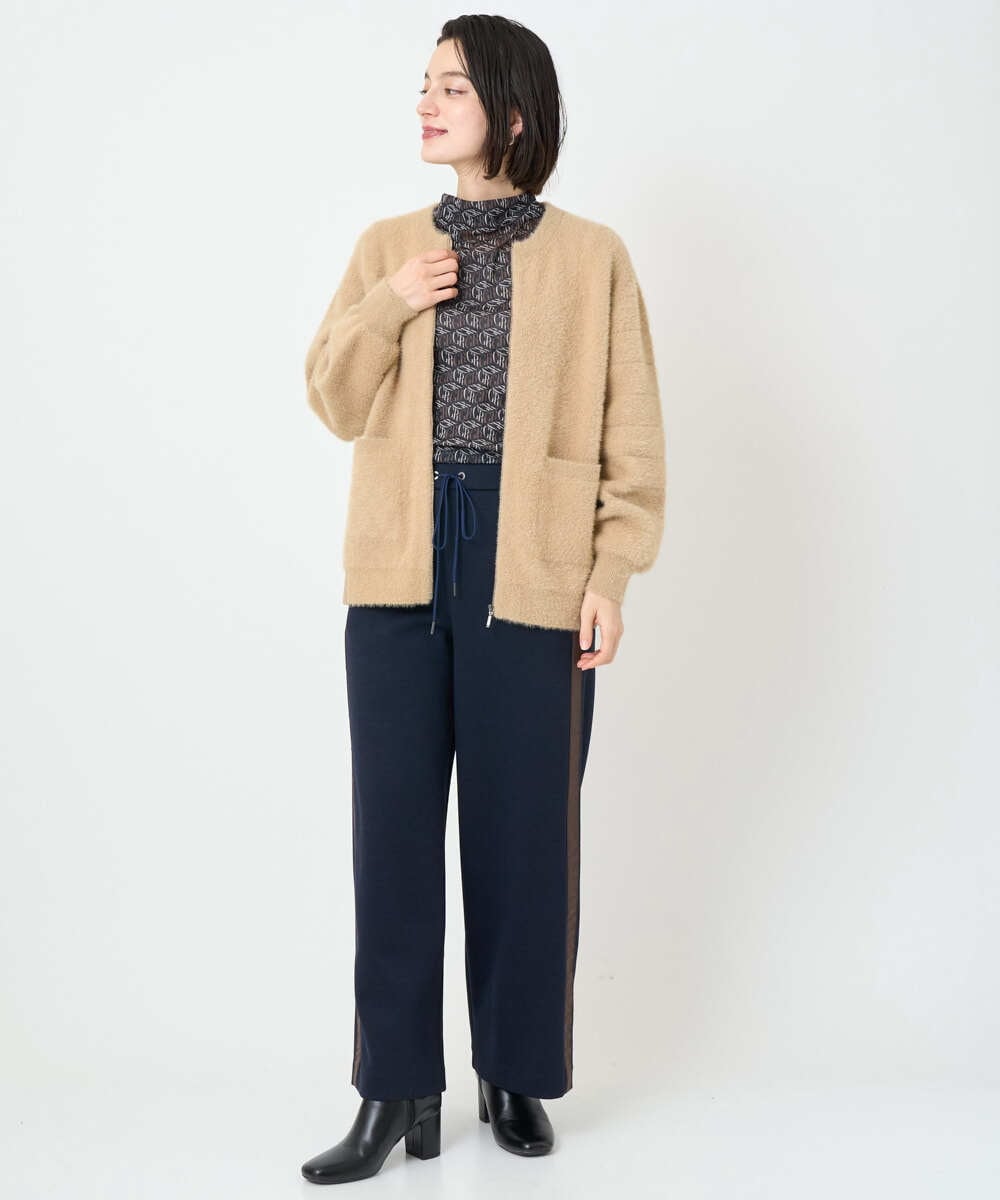 PHKAF80190 GEORGES RECH(小さいサイズ)(メゾン ドゥ サンク)  [日本製]シアーボトルネックロゴカットソー アイボリー